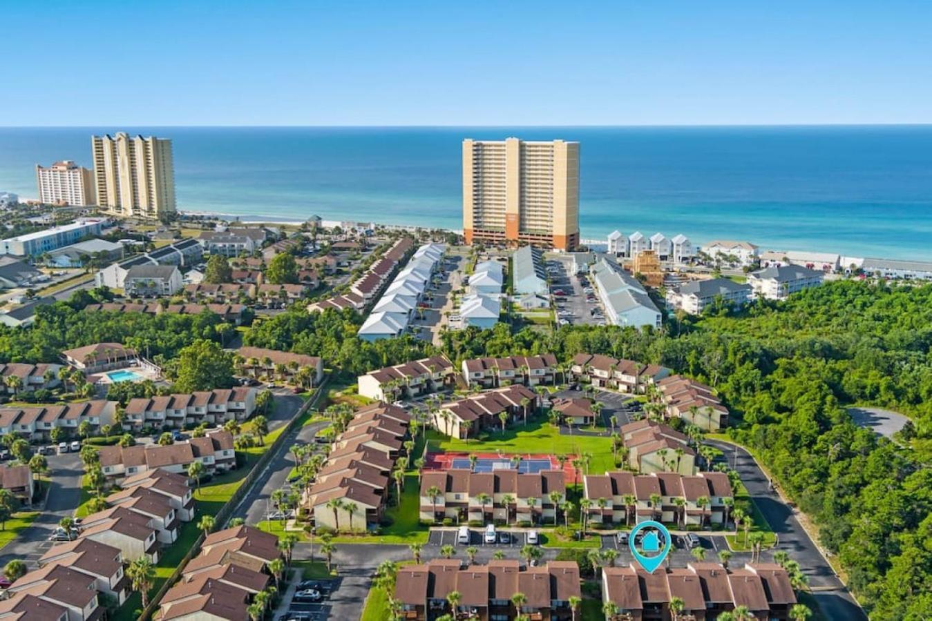 Experience Starlit Nights From Beach Happy's Balcony Overlooking The Community Pool At Beachwalk Panama City Beach